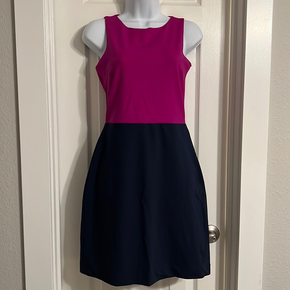 EUC Navy and Pink/Purple Dress